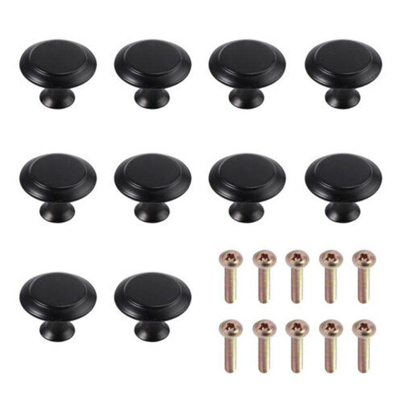 10PCS Black Handle Cabinet Knobs Closet Wardrobe Bedside Cabinet Knobs Shoe Cabinet Door Handle Drawer Pull Handle Knobs