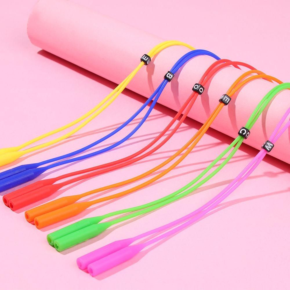 1pcs Durable Silicone Anti-Slip Glasses Strap Sports Eyeglasses Sunglasses Rope Neck Cord Eyewear Lanyard Glasses Chain