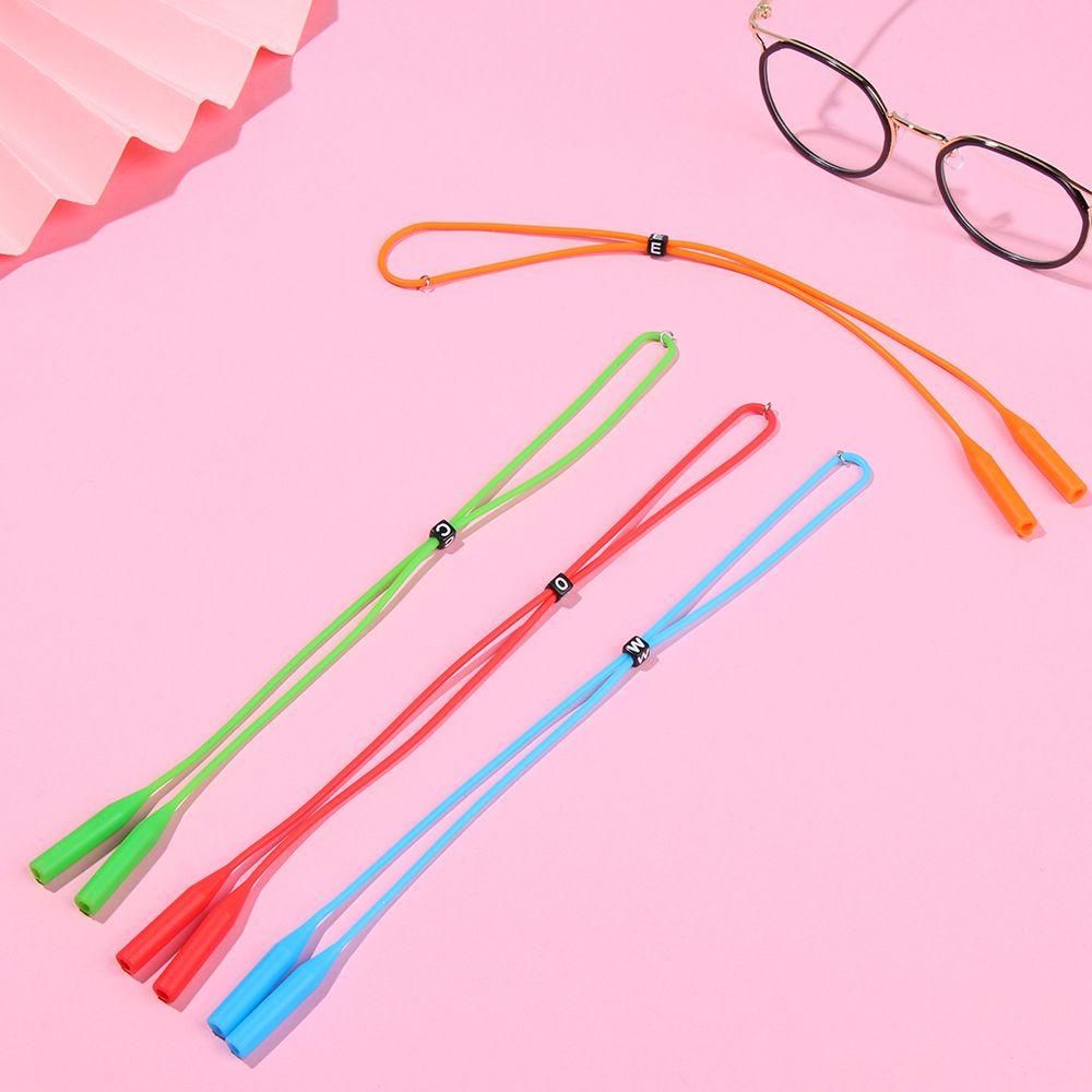 1pcs Durable Silicone Anti-Slip Glasses Strap Sports Eyeglasses Sunglasses Rope Neck Cord Eyewear Lanyard Glasses Chain