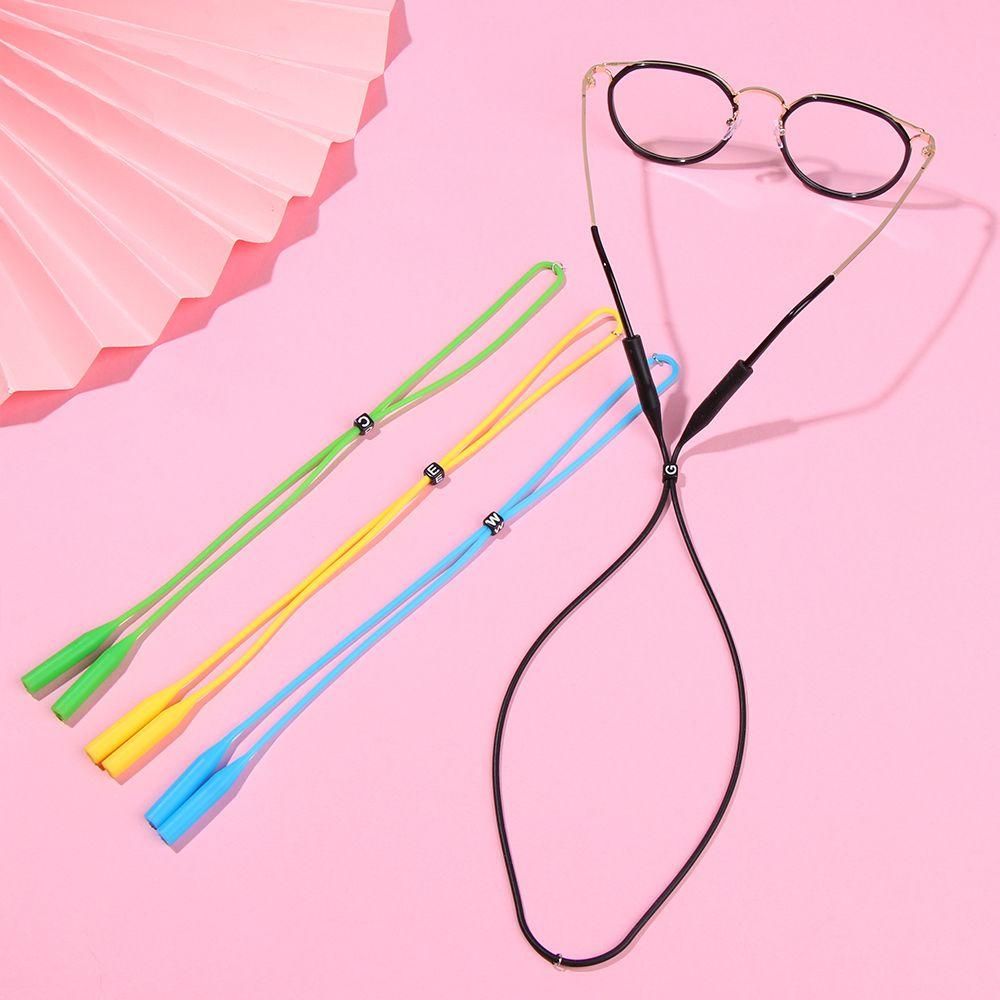 1pcs Durable Silicone Anti-Slip Glasses Strap Sports Eyeglasses Sunglasses Rope Neck Cord Eyewear Lanyard Glasses Chain