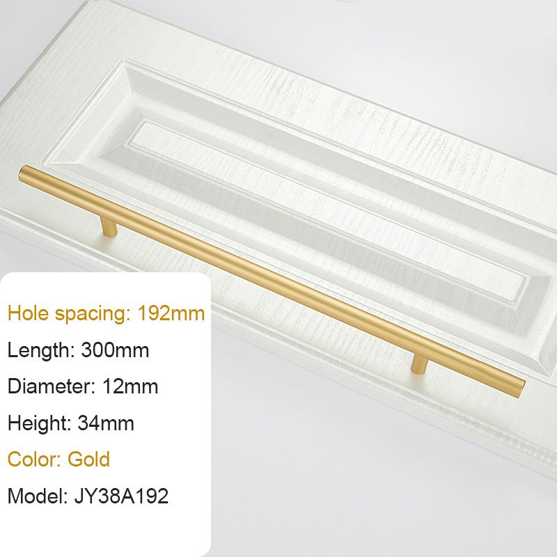 (Gold C.C. 192mm)Simple Style Furniture Bedroom Closet Drawer Handle, Aluminum Alloy Modern Cabinet Shoe Rack Pull, Gold Locker Wine Cabinet Knob