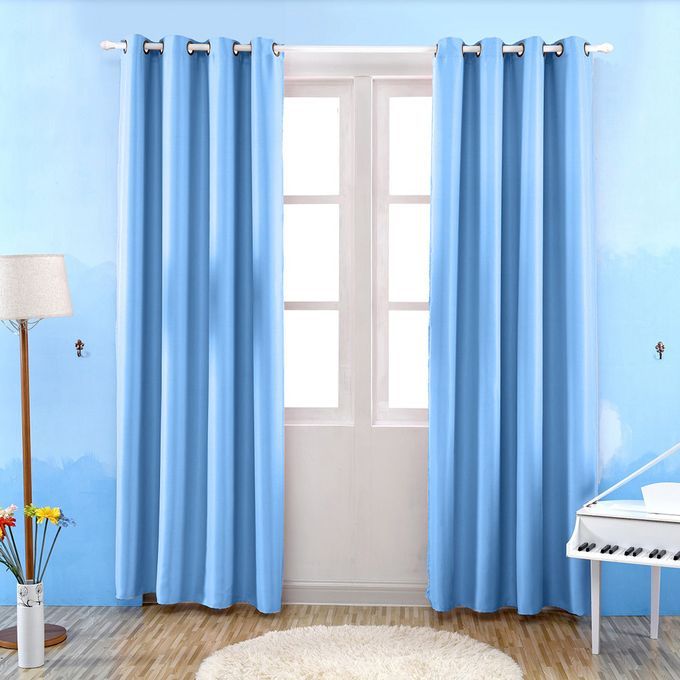 Thermal Insulated Solid Grommet Blackout Curtains Drape For-