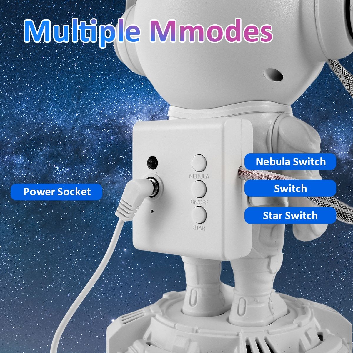 Astronaut Galaxy Projector Starry Sky Night Light With Wireless Bluetooth Speaker Base Timer LED Star Projector Nebula Lamp 2023