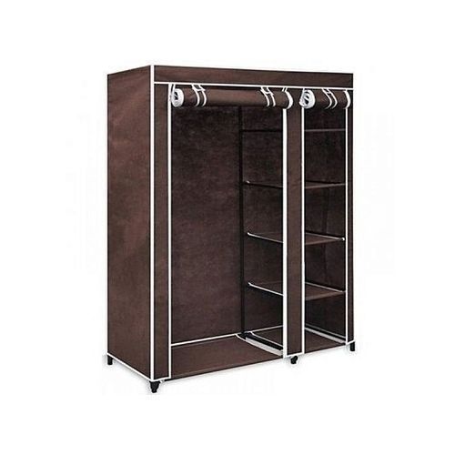 Movable Wardrobe With Wheels - Brown