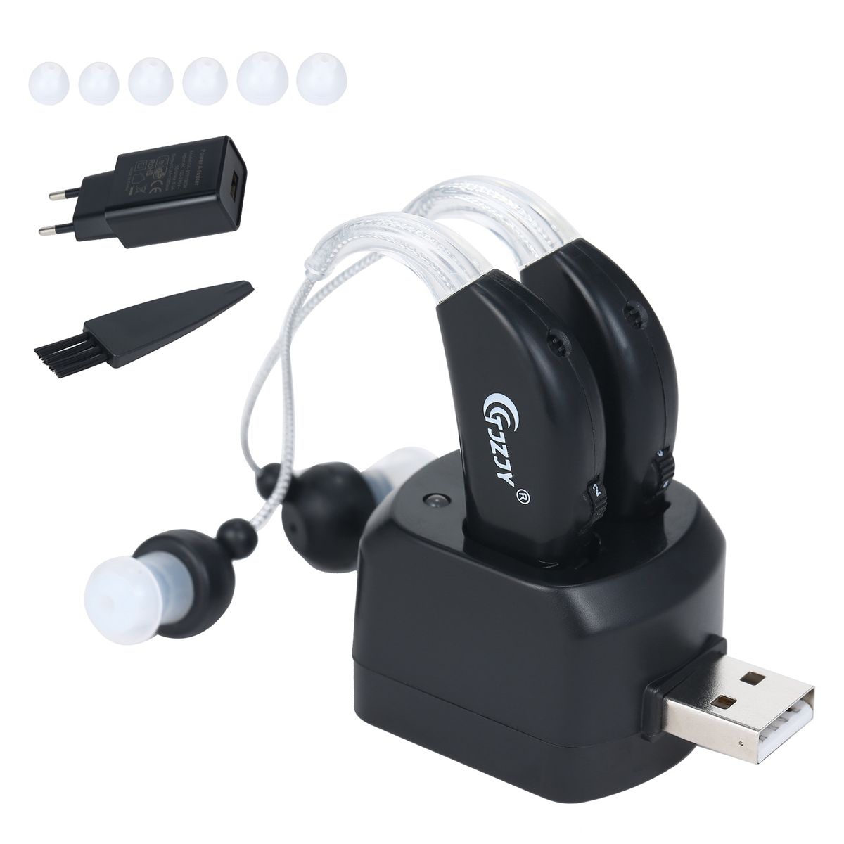 2-Pack Hearing Amplifier Aids Rechargeable