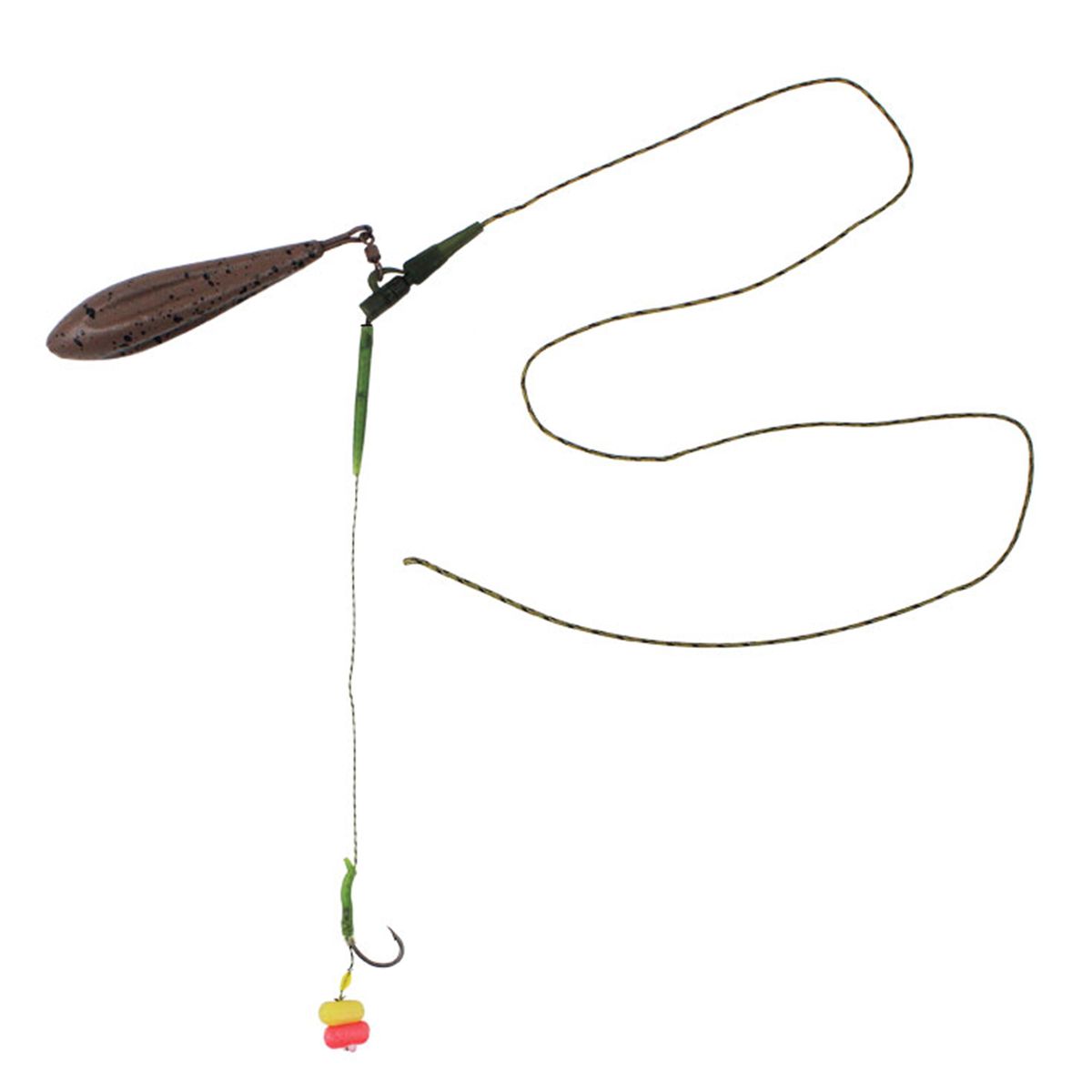 3 Pack Carp Fishing Inline Rig Set With Sinker Weight Tail