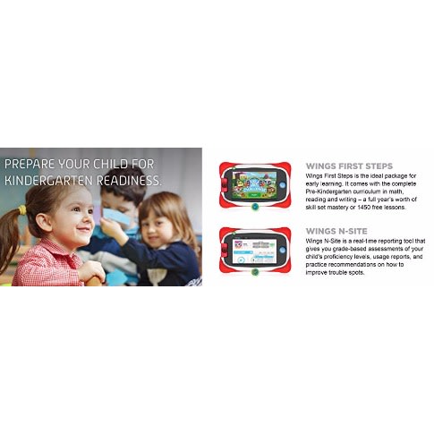 Jr. Kids Educational Tablet 1GB  RAM - Wifi And Bluetooth Plus Red Pouch