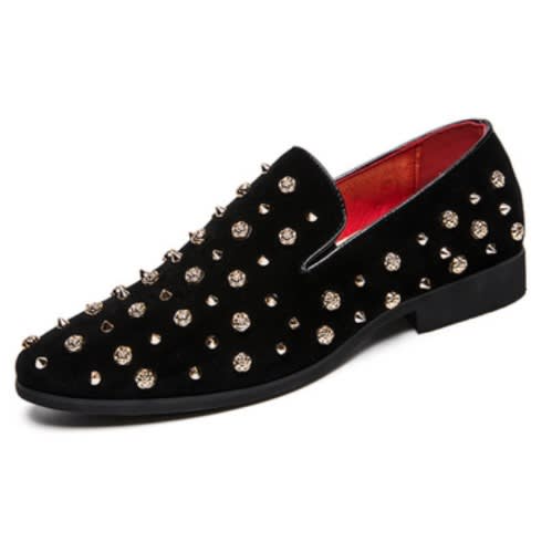 Men's Suede Loafers - Black
