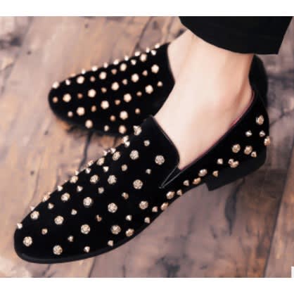 Men's Suede Loafers - Black