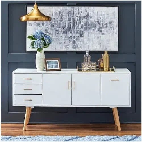 Side Chess Buffet Drawer - White