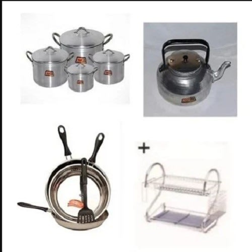 Kitchen Pot, Frying Pan, Kettle & Plate Rack