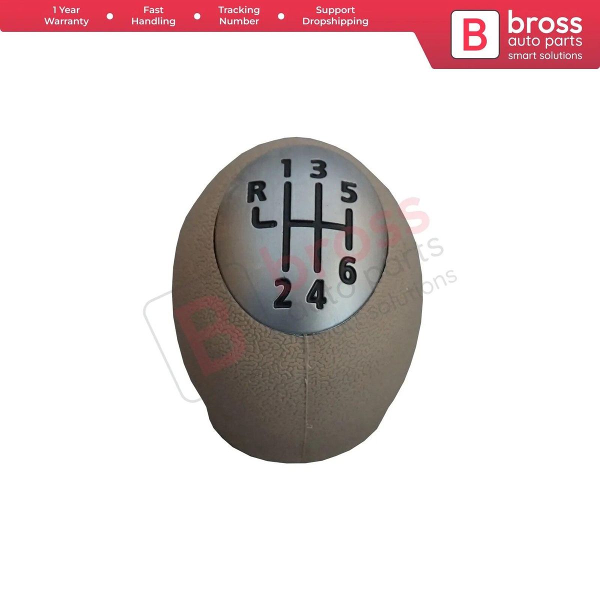 Bross Auto Parts BSP553 6-Speed Shift Stick Knob 328650024R Chrome Beige For Renault Dacia Nissan Opel Ship From turkey