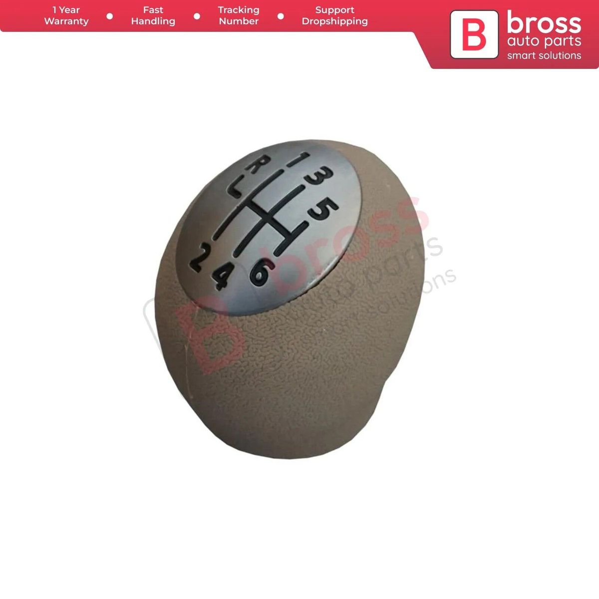 Bross Auto Parts BSP553 6-Speed Shift Stick Knob 328650024R Chrome Beige For Renault Dacia Nissan Opel Ship From turkey