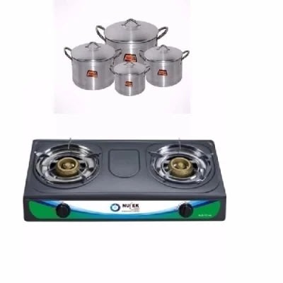 Tower Pot Set + Table Top Gas Cooker Kitchen Bundle