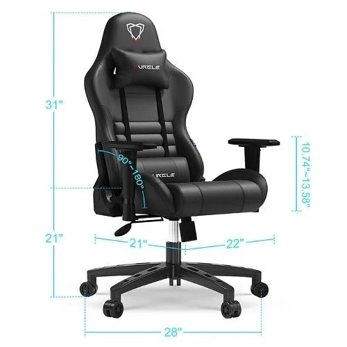 Furgle Ergonomic Chair- Black