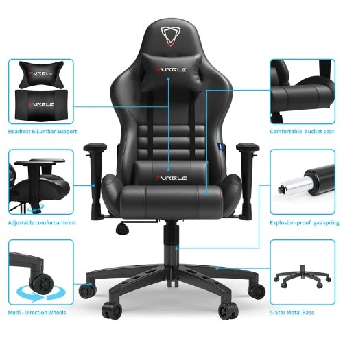 Furgle Ergonomic Chair- Black