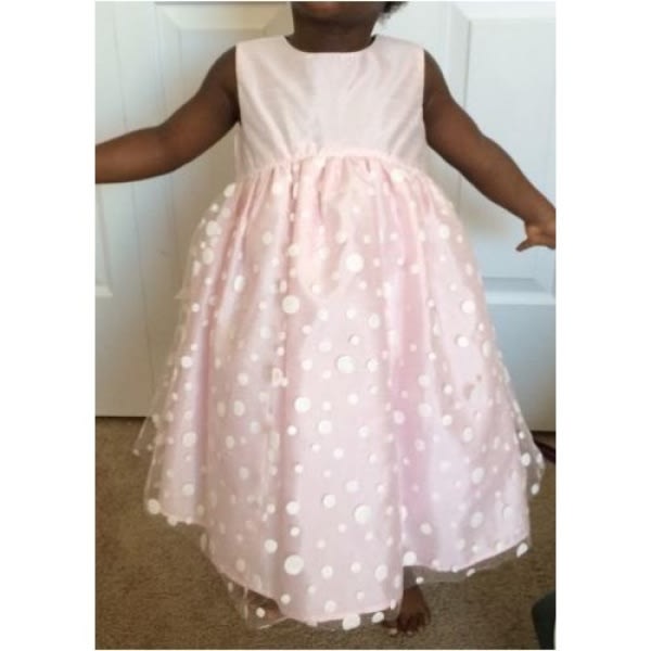 Dress with Dotted Mesh