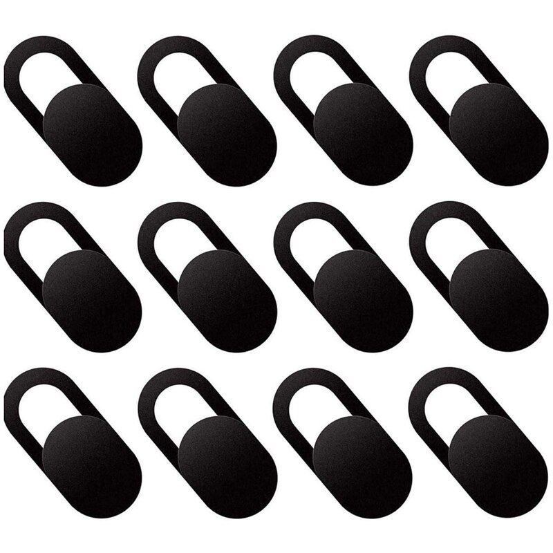 Laptop Webcam Cover Slide 12 Pack, Ultra Thin Laptop Camera Cover Slide For , IPhone, Computer, Laptop, Dell, PC Black