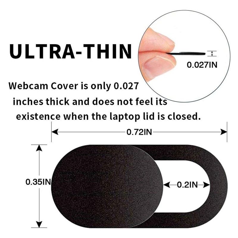 Laptop Webcam Cover Slide 12 Pack, Ultra Thin Laptop Camera Cover Slide For , IPhone, Computer, Laptop, Dell, PC Black