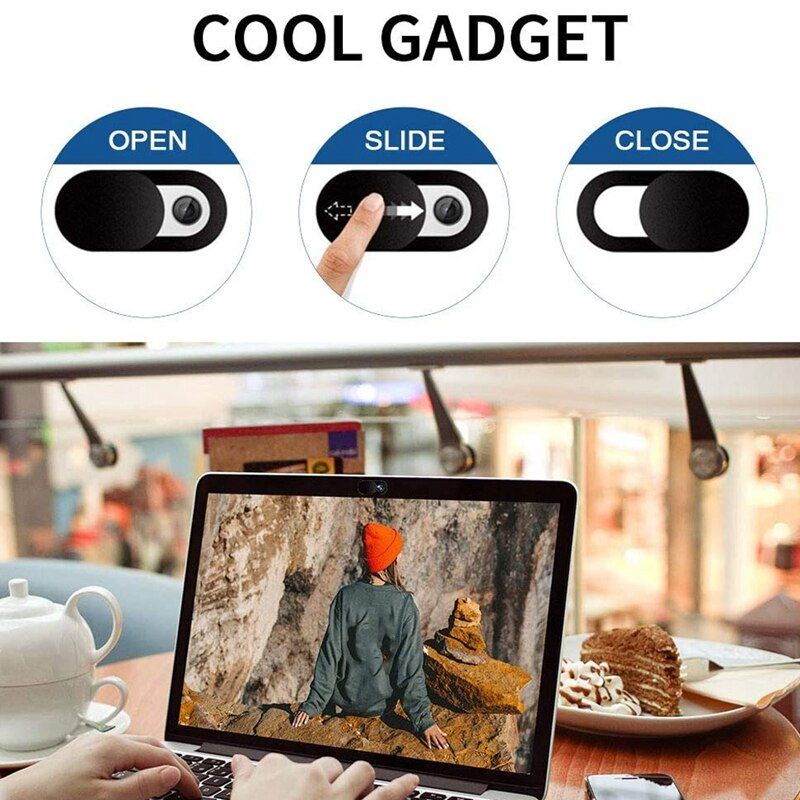 Laptop Webcam Cover Slide 12 Pack, Ultra Thin Laptop Camera Cover Slide For , IPhone, Computer, Laptop, Dell, PC Black