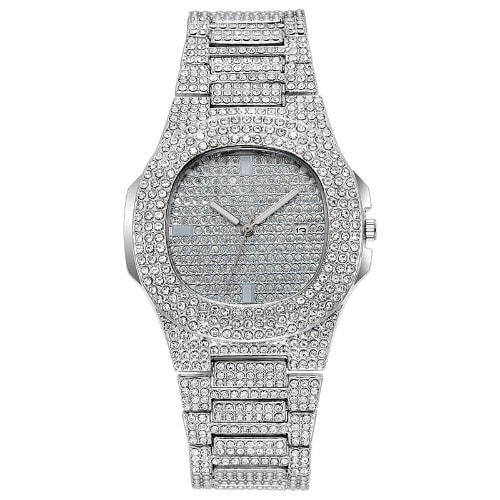 Rhinestone Stainless Watch- Silver