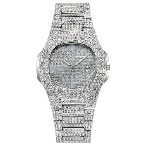 Rhinestone Stainless Watch- Silver