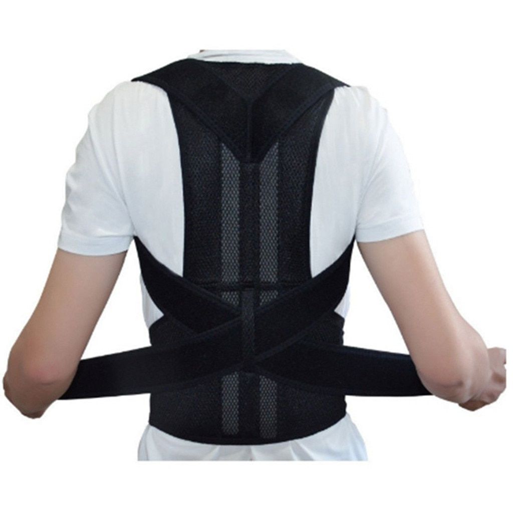 Belt Back Orthopedic Practical Back Posture Magnetic Shoulder Corrector Support Brace Belt Therapy Men Women Colombian Girdles Black