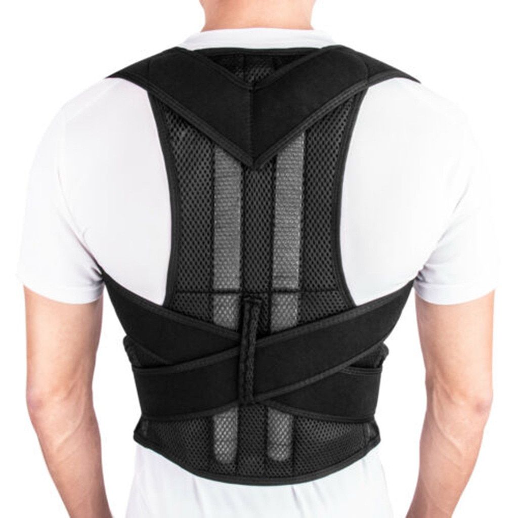 Belt Back Orthopedic Practical Back Posture Magnetic Shoulder Corrector Support Brace Belt Therapy Men Women Colombian Girdles Black