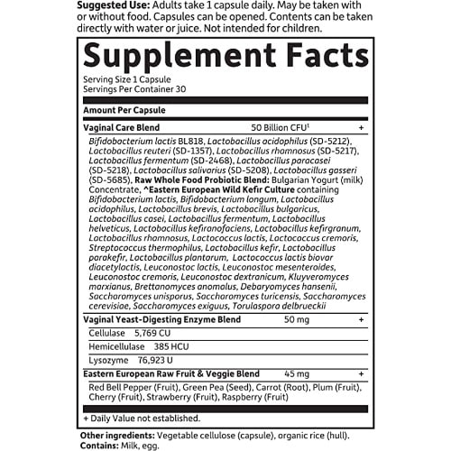 Garden Of Life Raw Probiotics Vaginal Care Shelf Stable - 50 Billion Cfu