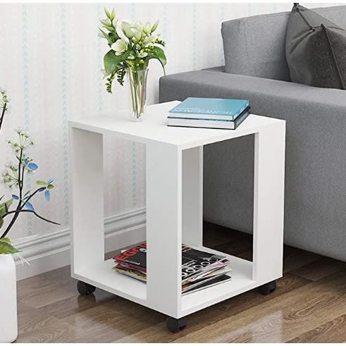Side Stool With Book Storage