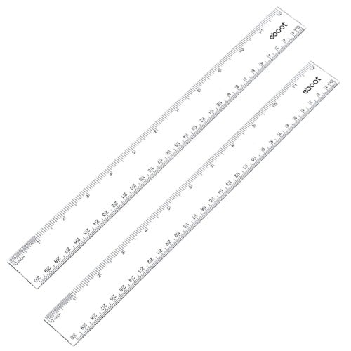 12 Pieces Transparent Plastic Ruler