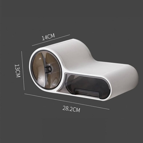 Wall Mounted Bathroom Toilet Paper Holder - White
