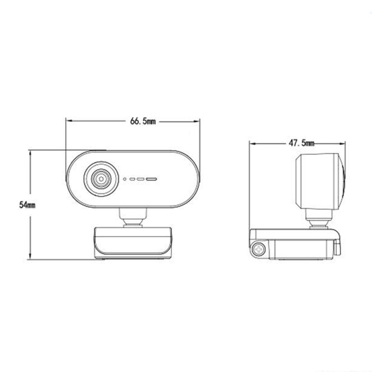 Full HD 360° 2K 2560x1440 Webcam HD Web Cam For PC Laptop Computer