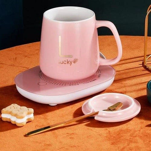 Ceramic Beverage Cup With Automatic Heating Pad of 55°c Temperature