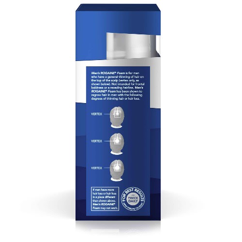Men's 5% Minoxidil Foam For Hair Regrowth - Three month supply - 3 - 62.4 mL Cans
