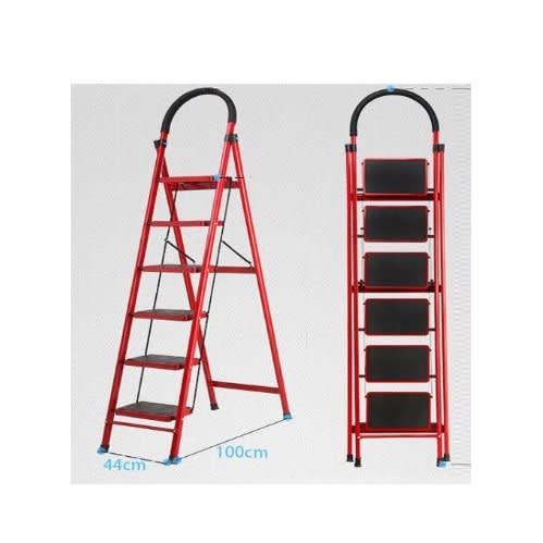 Multipurpose 6 Step Foldable Steel Ladder - Home & Office