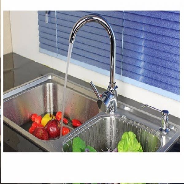 Chrome Copper Single Lever Kitchen Mixer Tap