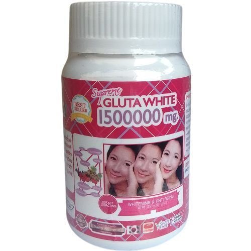 Gluta White Glutathione 1500000mg Skin Lightening & Anti-Ageing Caps