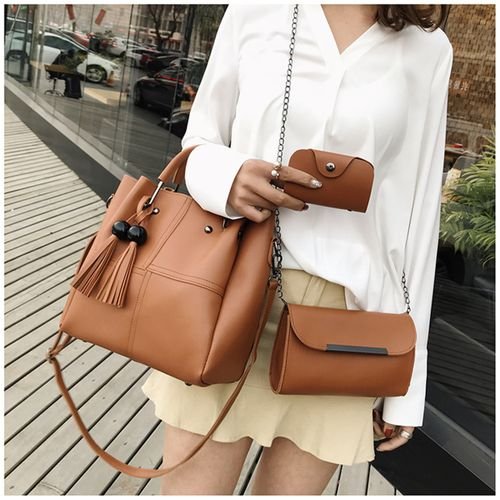 3pcs Hot Pu Leather Woman's Bag Satchel Handbag Shoulder Bag
