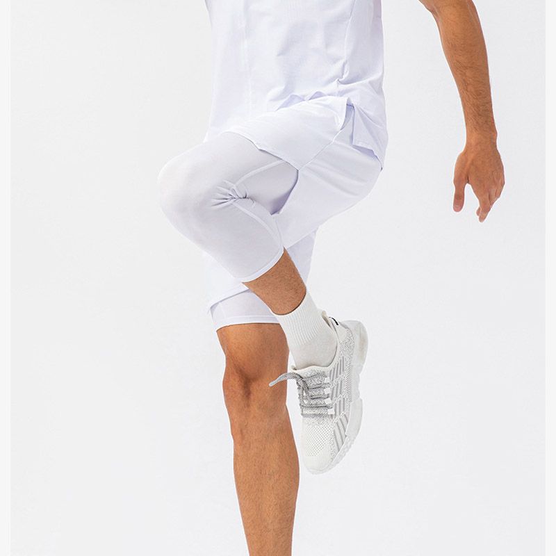 Men's One Leg Compression Pants 3/4 Single Leg Tight Basketball Sports Pants