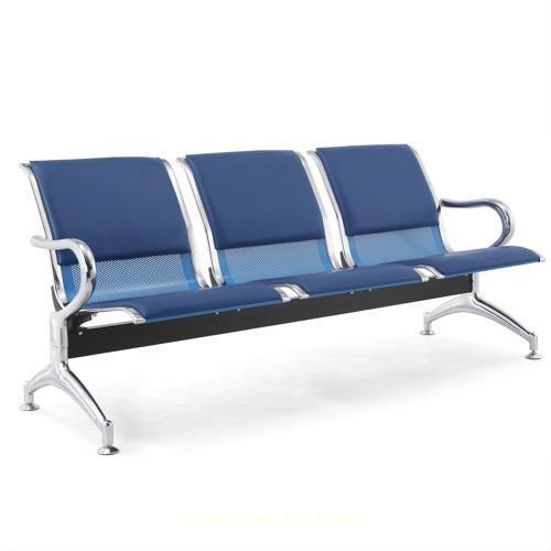 Office Chair 3 seaters blue