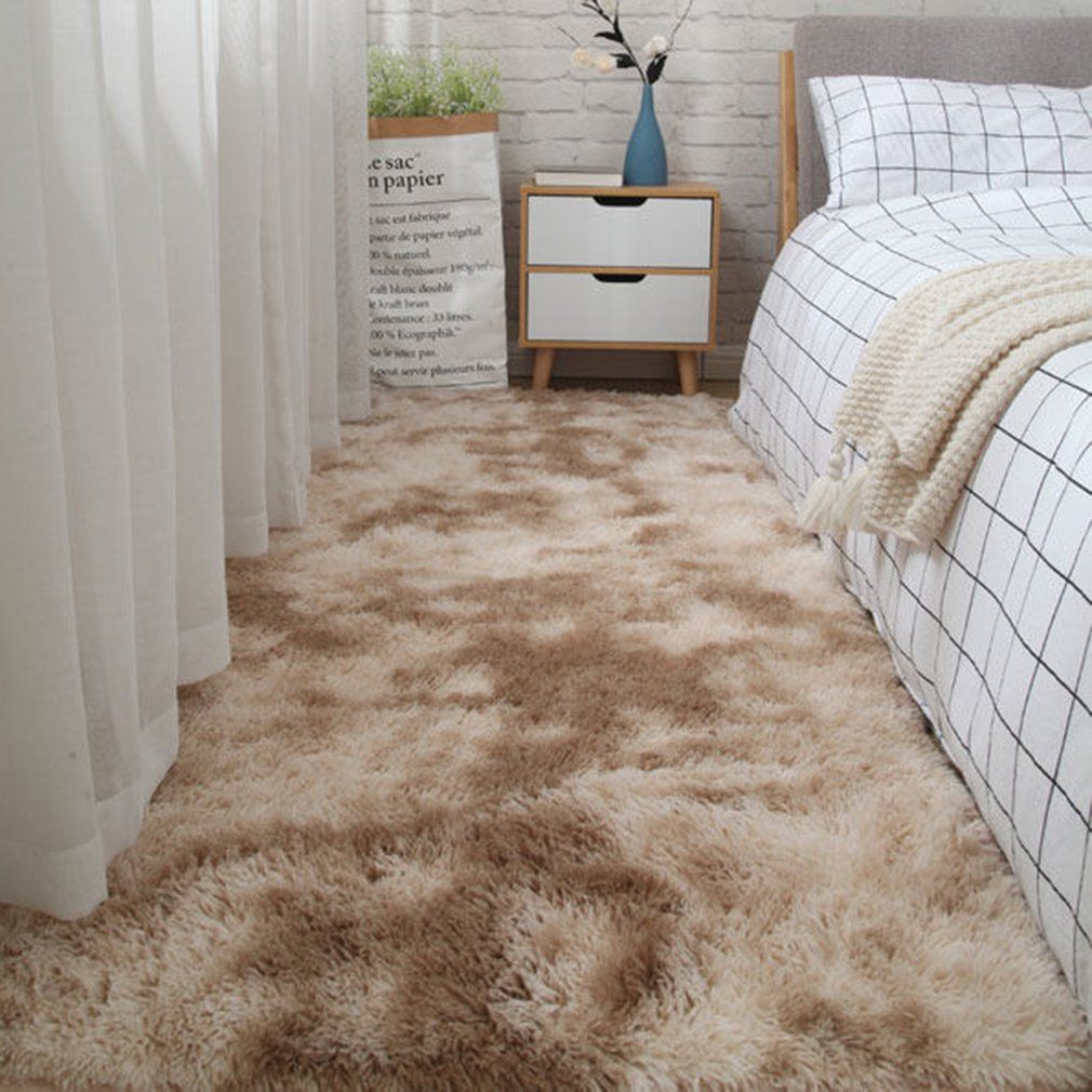 Bedroom Bedside Carpet Living Room Coffee Table Sofa Floor Mat Solid Color-004