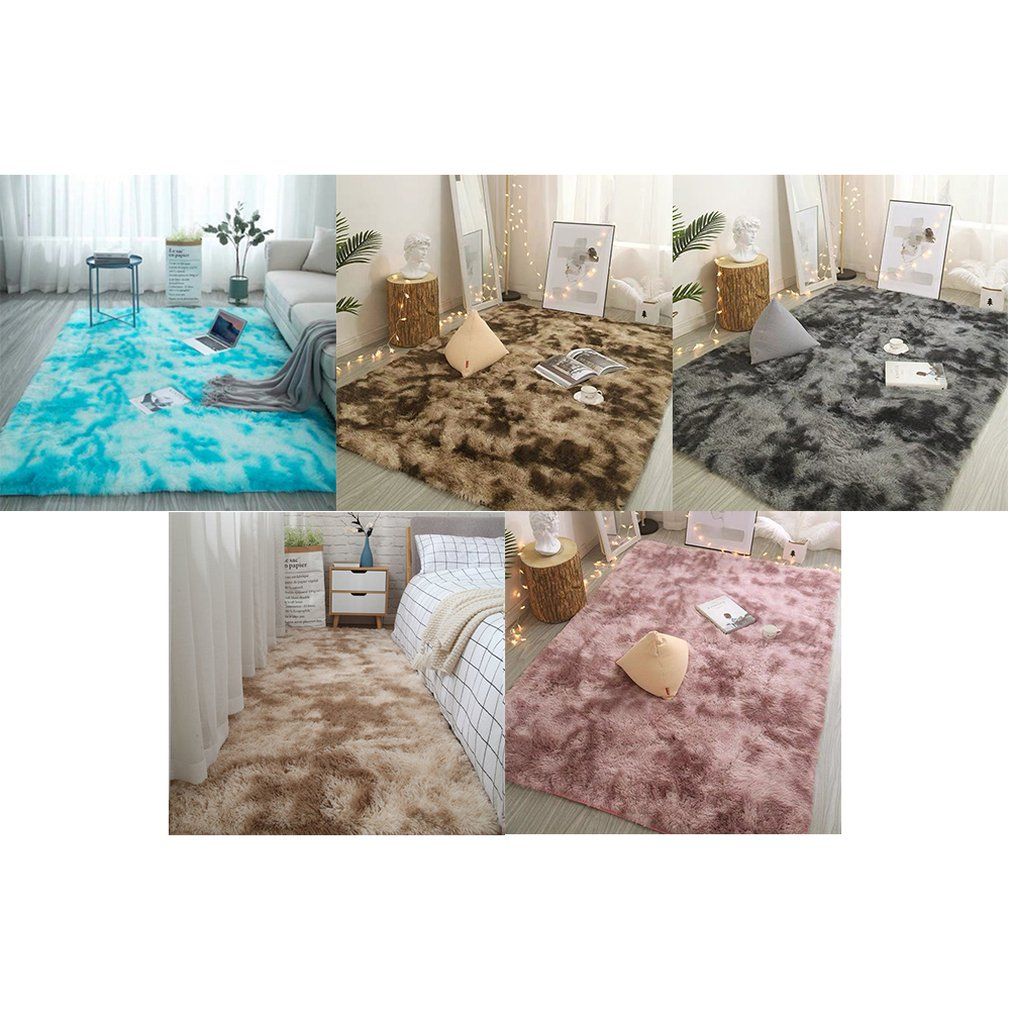 Bedroom Bedside Carpet Living Room Coffee Table Sofa Floor Mat Solid Color-004