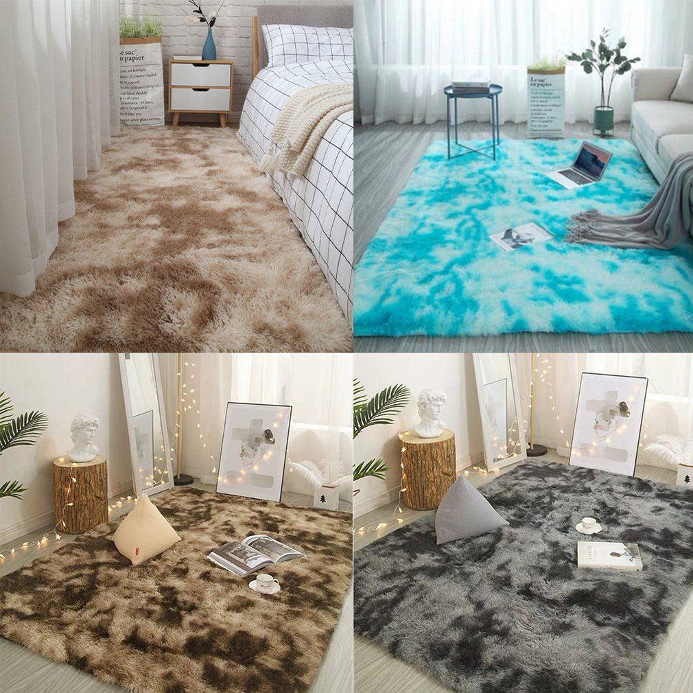 Bedroom Bedside Carpet Living Room Coffee Table Sofa Floor Mat Solid Color-004