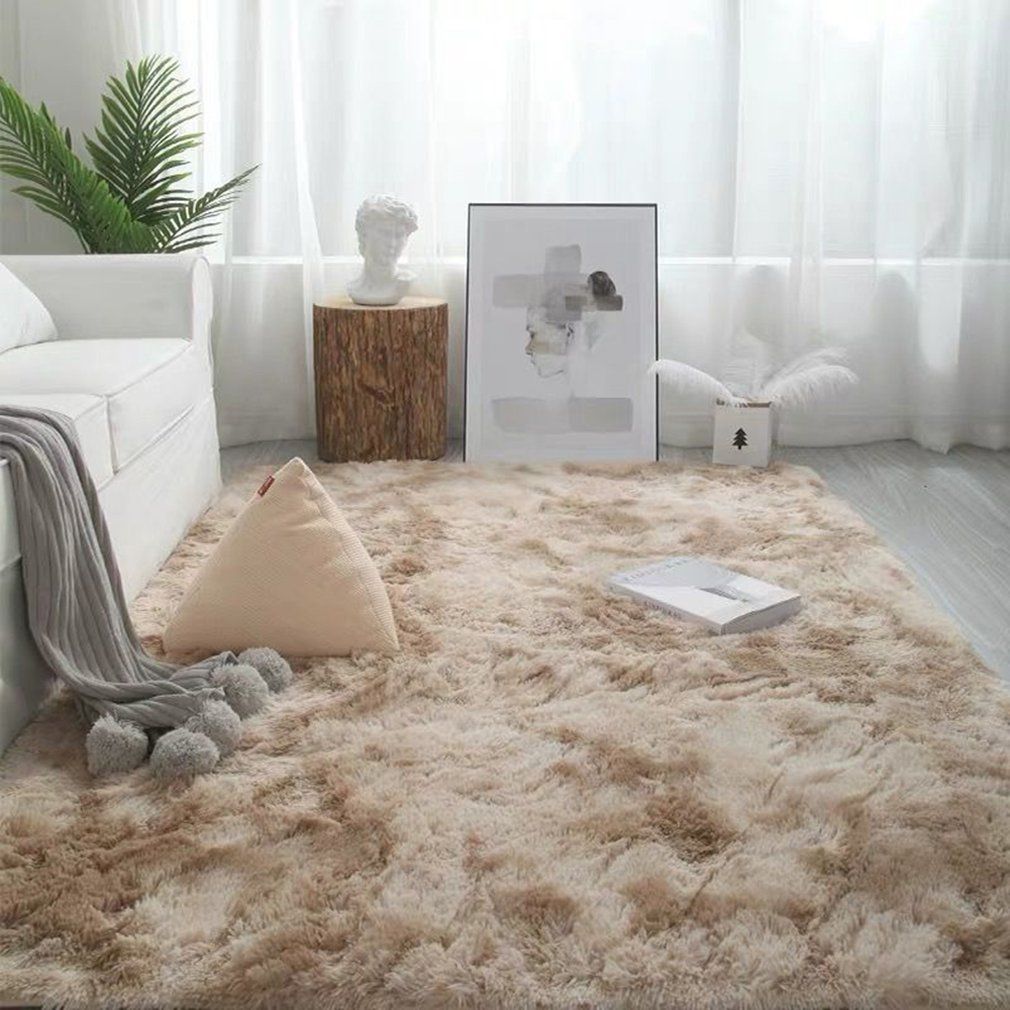 Bedroom Bedside Carpet Living Room Coffee Table Sofa Floor Mat Solid Color-004