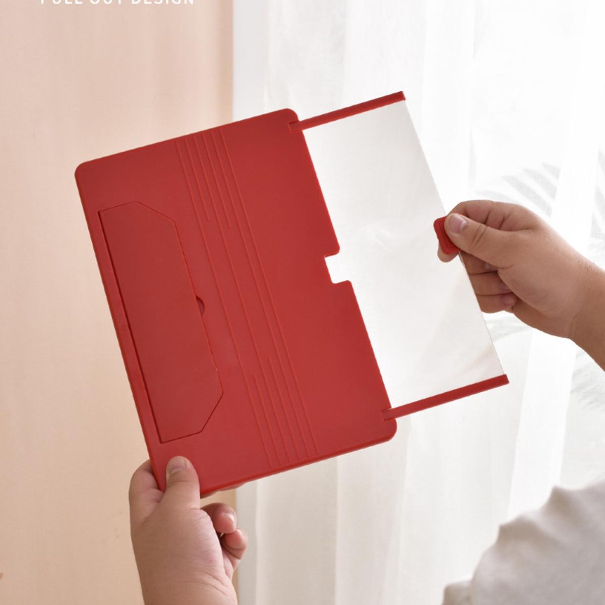 Phone Screen Enlarger Videos Games Cell Phone Stand Screen Amplifier Red