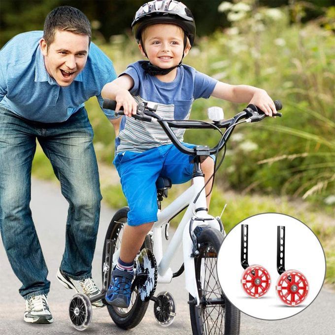 12-20 Inches Kids Bicycle Balance Stabilisers Bike Training Wheels Red