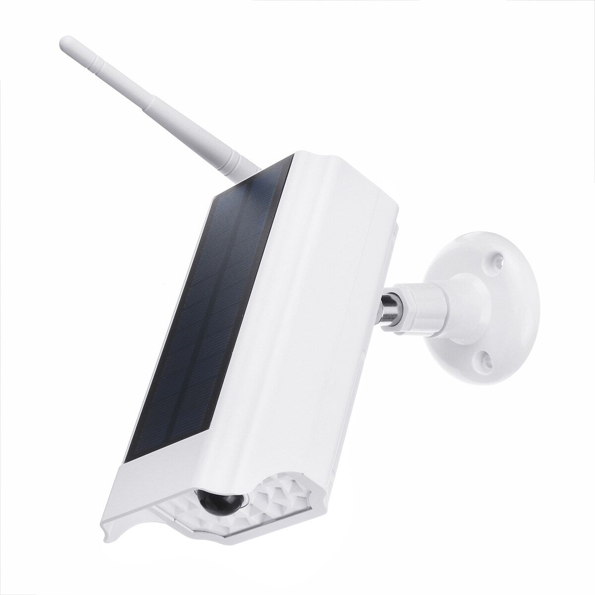 Solar Powered Dummy Security Camera PIR Motion Sensor 30 LED 2835SMD Wall Light Waterproof IP65 Street Lamp W/ Mounting Kit Outdoor Garden Yard White Shell