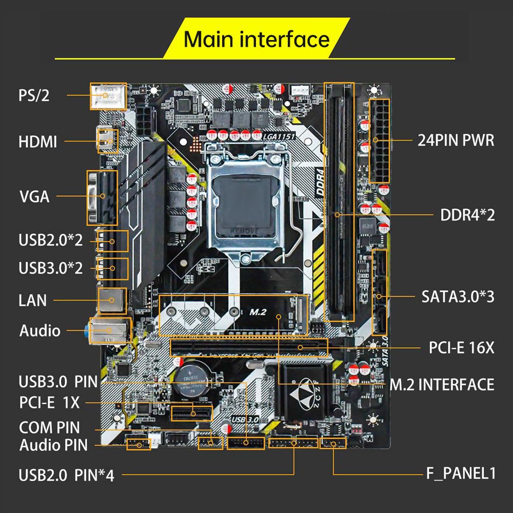 H310A4 V1.1 Gaming Motherboard 2666MHz Frequency