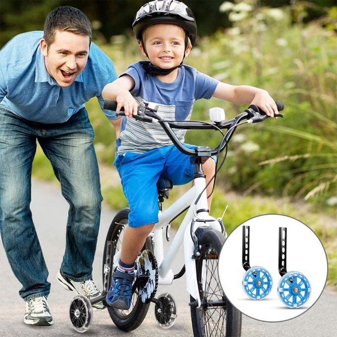 12-20 Inches Kids Bicycle Balance Stabilisers Bike Training Blue